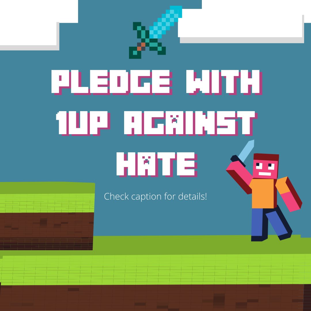 1UpAgainstHate's tweet photo. Pledge with us and take a stand against hate-based violence! Click the link in our bio to get access to our pledge form. The first 25 people who sign up will receive a free mouse pad with our logo on it👾 #videogames #gaming https://t.co/VsD7jQHPKZ