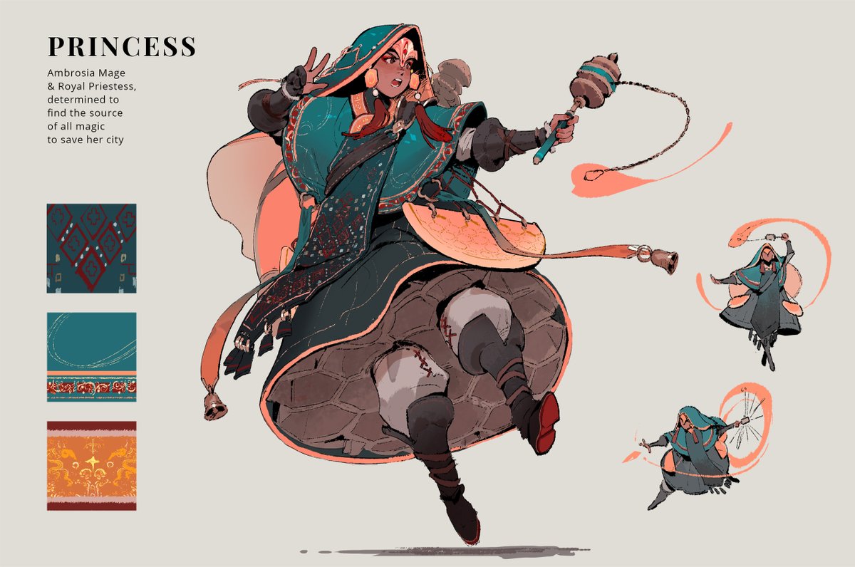 pix_bun's tweet image. In a world where magic and life rely on the magic of honey; A princess / high mage who wields it