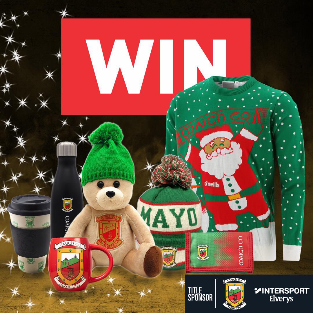 Mayo GAA (@mayogaa) on Twitter photo 🟢🔴 WIN some great prizes thanks to our sponsors Intersport Elverys, which could make a magical stocking filler this Christmas. ⛄️✨
To be in with a chance of winning, simply comment “entered” below and follow our title sponsors <a href="/Elverys/">Intersport Elverys</a> page. Good Luck! #heartofsport #mayogaa 🟢🔴 WIN some great prizes thanks to our sponsors Intersport Elverys, which could make a magical stocking filler this Christmas. ⛄️✨
To be in with a chance of winning, simply comment “entered” below and follow our title sponsors <a href="/Elverys/">Intersport Elverys</a> page. Good Luck! #heartofsport #mayogaa