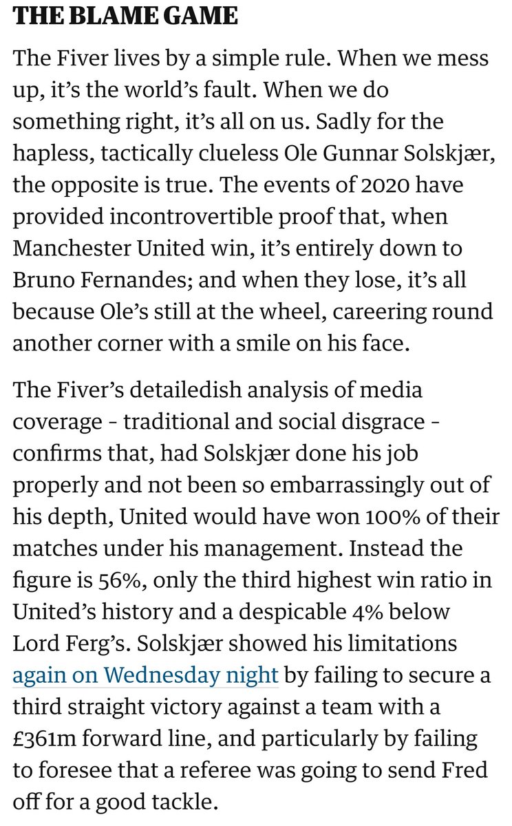 UtdArena's tweet image. This is a fantastic summary of some of the overreaction against Solskjær and this current team.