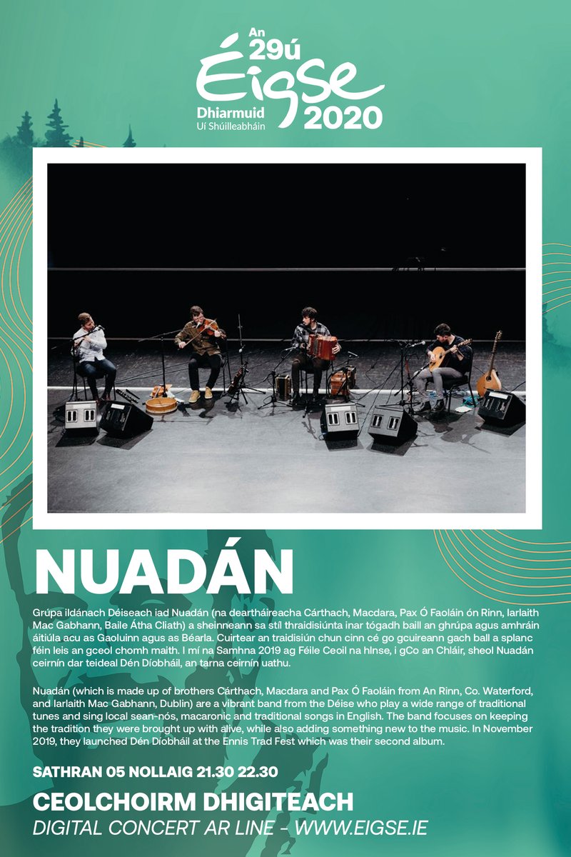 x.com/eigse/status/1…
Ar bís go bhfuil Cárthach, Macdara, Pax agus Iarlaith aka <a href="/nuadantrad/">Nuadán</a> linn i mbliana. #Éigse20 / eigse.ie