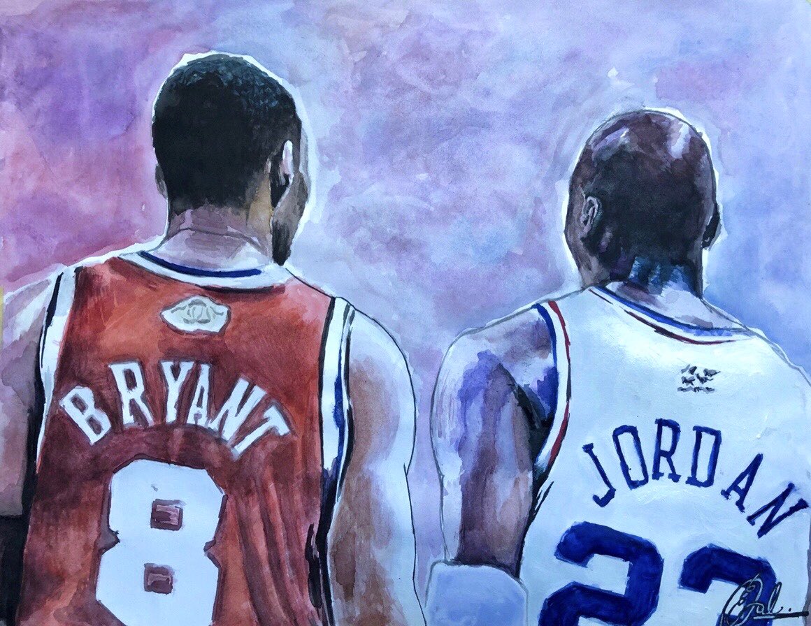 kobe jordan painting