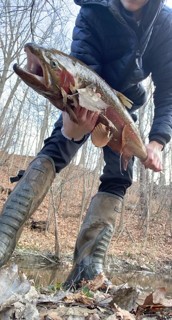 #brothers Fishing....even in 37 degree weather. #meltsmyheart #hugetrout