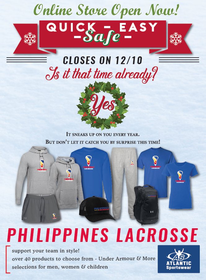 Tis the season. 🎄

Holiday store now open. Store closes Thursday, 12/10. 

BUY NOW: pws.atlanticsportswear.com/product-cat/ph…