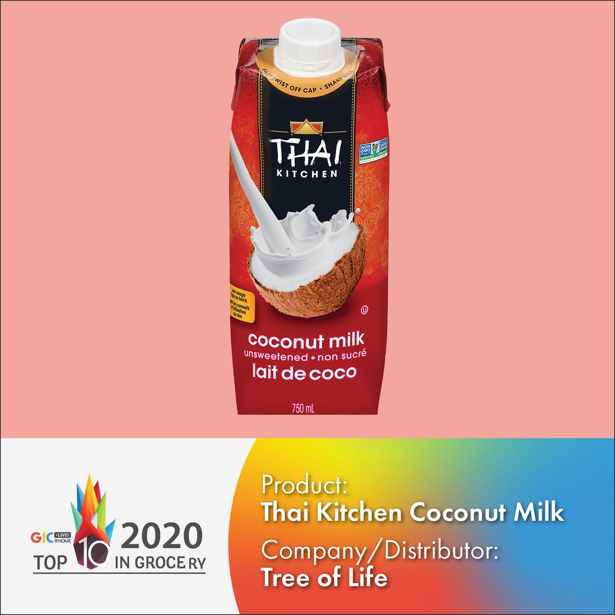 TreeLifeCan's tweet image. We are proud to announce that @thaikitchen Coconut Milk has won "The Top 10 in Grocery" awards at Grocery Innovations Canada Live 2020!!! 🎉🥥🎉🥥🎉🥥
⠀
This prestigious award highlights the best and brightest products available in grocery store shelves today!