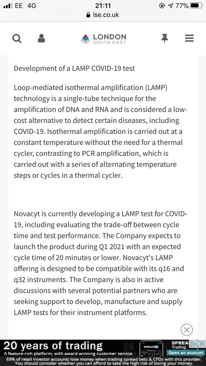  good watch about pool testing & travel, you may just want to jump to 24mins & have a little look at those lovely mygo machines. Owned and manufactured by  #ncyt  #novacyt  $alnov who increase manufacturing 5 fold did you know they can do lamp testing