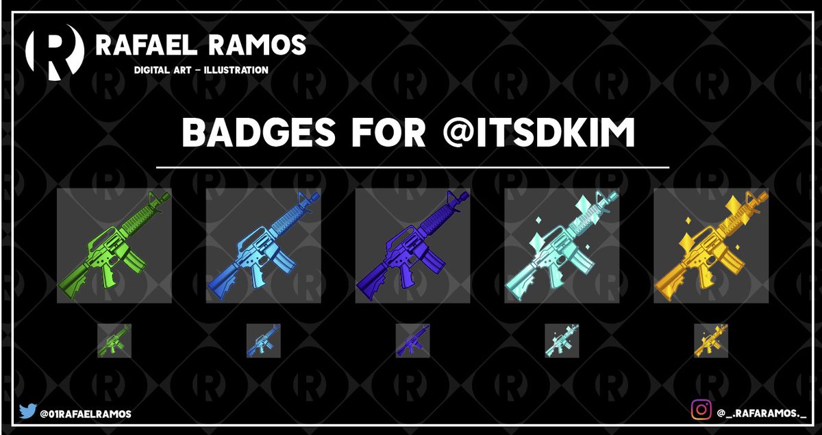 01Rafaelramos's tweet photo. Emotes and badges for @ItsDKim #emotes #badges #subscribers #twitchstreamer #twitch #artistsontwitter #art #affiliate #hype #GG #hype #drawing https://t.co/6tlM5bP4L9