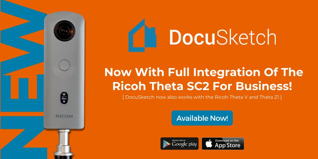 DocuSketch now has full integration with the Ricoh Theta SC2 For Business! This includes always-on HDR shooting at lightning speeds. And if you already have a Ricoh Theta V or Theta Z1, they will work as well!  #restoration