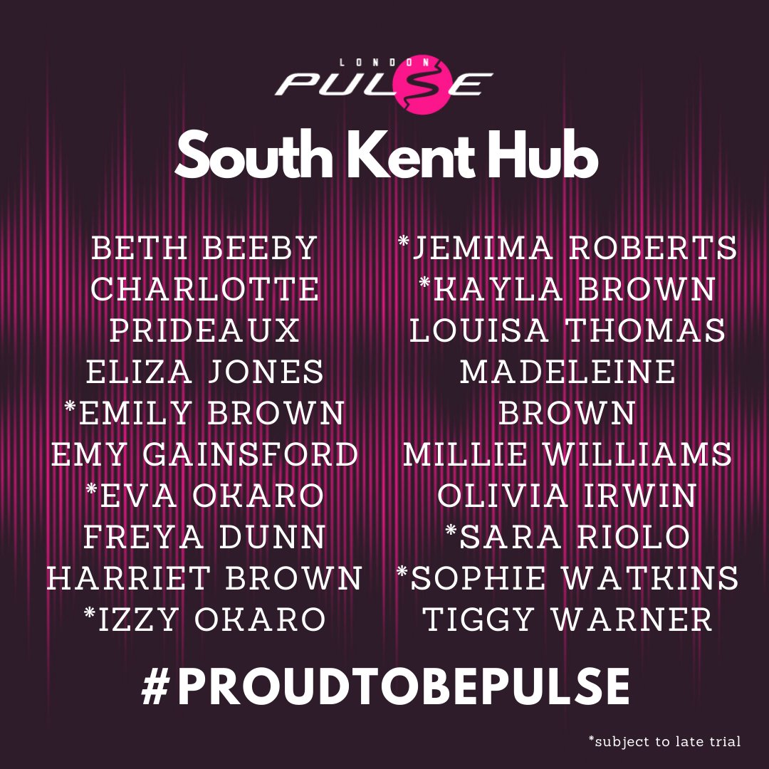 PulsePathway's tweet photo. Rounding out Thursday we are thrilled to announce our South Kent Hub!
Congratulations to all those selected! 

Join us at 9am tomorrow for our last day of London Pulse Pathway Hub announcements.

💗🖤😃

#ProudToBePulse https://t.co/DWuhHTTa2J