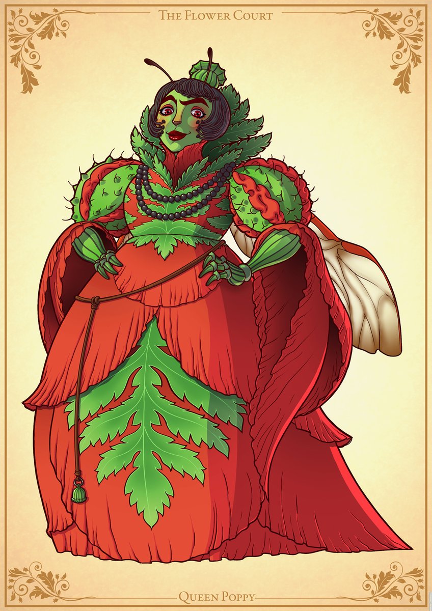 ClaudiaCanginiA's tweet photo. Queen Poppy is always ready to boss you around. If you're curious, a link to the other members of the #FlowerCourt is in the comments https://t.co/npwNDT1slS