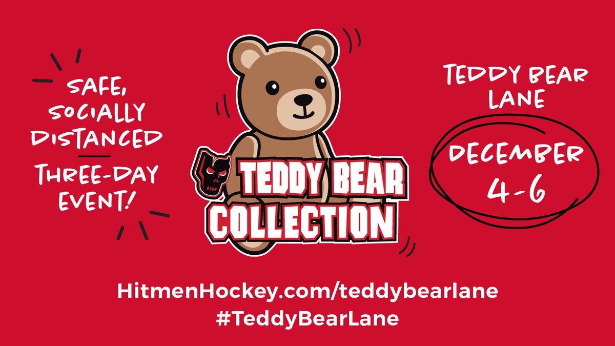 The Calgary Hitmen are holding the socially-distanced curbside Teddy Bear Collection this weekend, Dec 4-6 at Teddy Bear Lane! Pick up and other drop off locations are also available. More Info ➡️hitmenhockey.com/teddybearlane