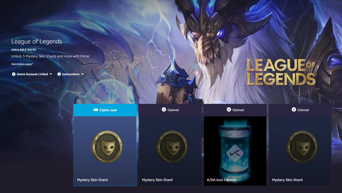 moobeat on X: For PRIME GAMING subscribers - the last in this set of League  of Legends Mystery Skin shards is now up!    / X