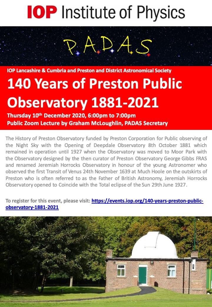 One week left to get your tickets for our next talk with PADAS! 

Get your tickets at:
events.iop.org/140-years-pres…

<a href="/UCLanPhysSoc/">UCLan Physics Soc</a> @UCLanPSC @UCLan <a href="/UCLanSU/">UCLan Students' Union - INACTIVE</a> @UCLanSUActivity @katherinefplatt