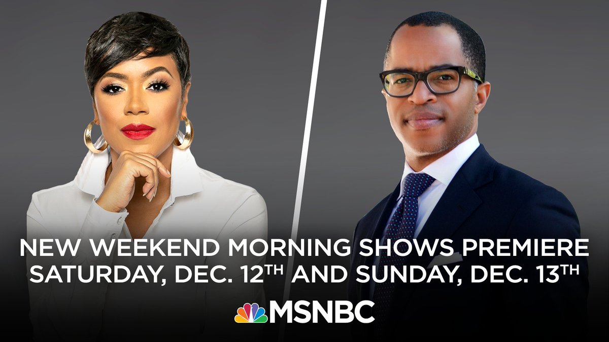 MSNBC (@msnbc) on Twitter photo NEW: <a href="/TiffanyDCross/">@tiffanydcross</a> and <a href="/CapehartJ/">Jonathan Capehart</a> shows premiere Saturday, Dec. 12, and Sunday, Dec. 13, on <a href="/MSNBC/">MSNBC</a>.
on.msnbc.com/3lAEmQH NEW: <a href="/TiffanyDCross/">@tiffanydcross</a> and <a href="/CapehartJ/">Jonathan Capehart</a> shows premiere Saturday, Dec. 12, and Sunday, Dec. 13, on <a href="/MSNBC/">MSNBC</a>.
on.msnbc.com/3lAEmQH