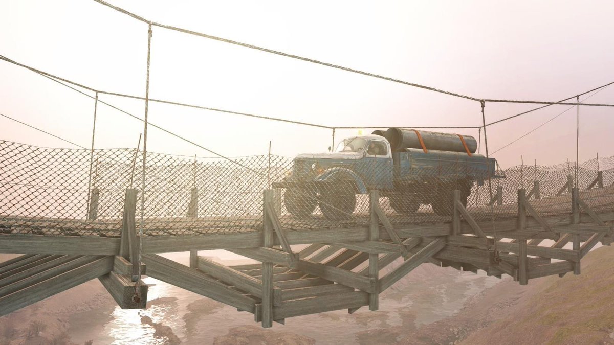 Spintires's tweet photo. The China Canyons map featured in the upcoming China Adventure DLC for Spintires® contains the longest suspended bridge to date!

Wishlist today https://t.co/1fBiwQXQLO https://t.co/ChwwPzMju9