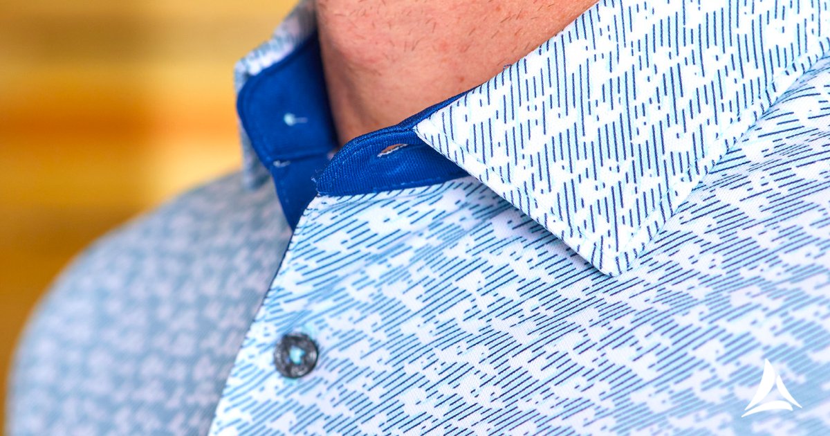 Bermuda_Sands's tweet photo. Subtle patterns that add a pop. 🏌‍♀️

We've got the perfect men's polos, fit for a day on the green to your next office meeting. 

https://t.co/vAly9v9HXZ https://t.co/kjnwMTrBlR