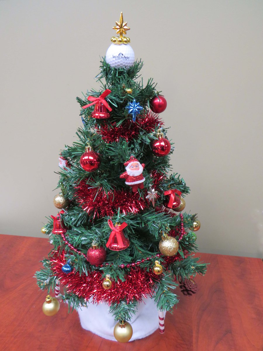 The Admin Christmas tree is up! What is the star atop our festive greenery this year…. The #SalmonArm #Golf Club of course! #Christmas #ChristmasTree #ChristmasIsComing #Shuswap #BestInTheWest #SAGCLOVE