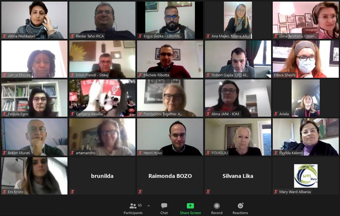 UN_Albania's tweet image. Thoughtful👌 discussions in a full online conf w/ #CSOs colleagues &amp;amp; NHRI reprs for our next #CooperationFramework. Civil society is a 💪 partner to @UN_Albania.  Underlined the importance of UN’s work w those most left behind- 👪youth, ♀️women, ♿people with disabilities, Roma.