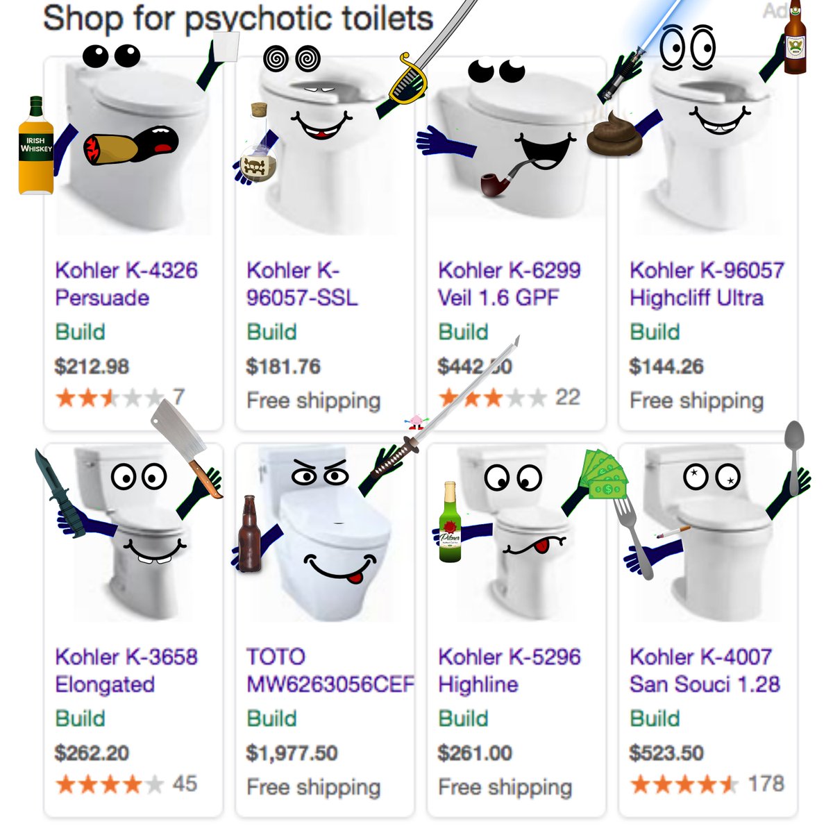 Psychotic Toilets tweet media