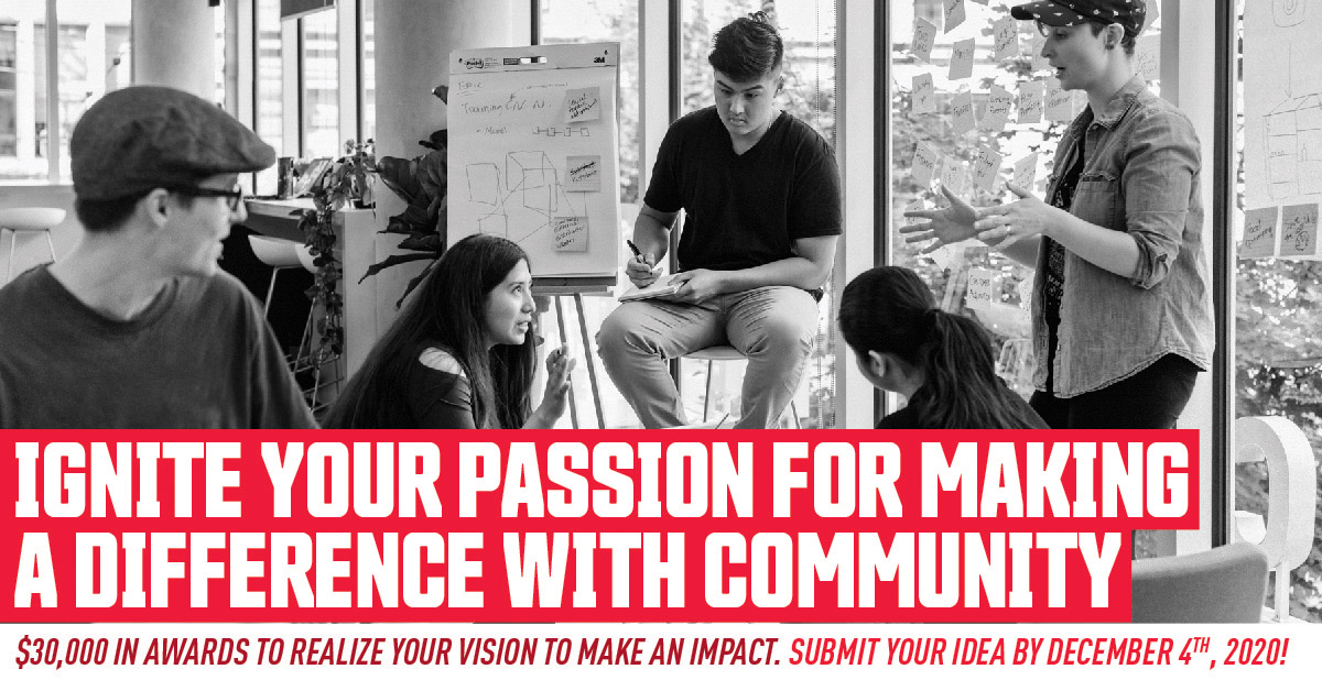 SFUVan's tweet photo. Deadline tomorrow! Up to $30,000 is available to fund community-based projects by #SFUstudents working towards #communityimpact. All you need is your name and an idea โ donโt miss your chance! https://t.co/aSFQm0wt7G https://t.co/q0q47Om8tS