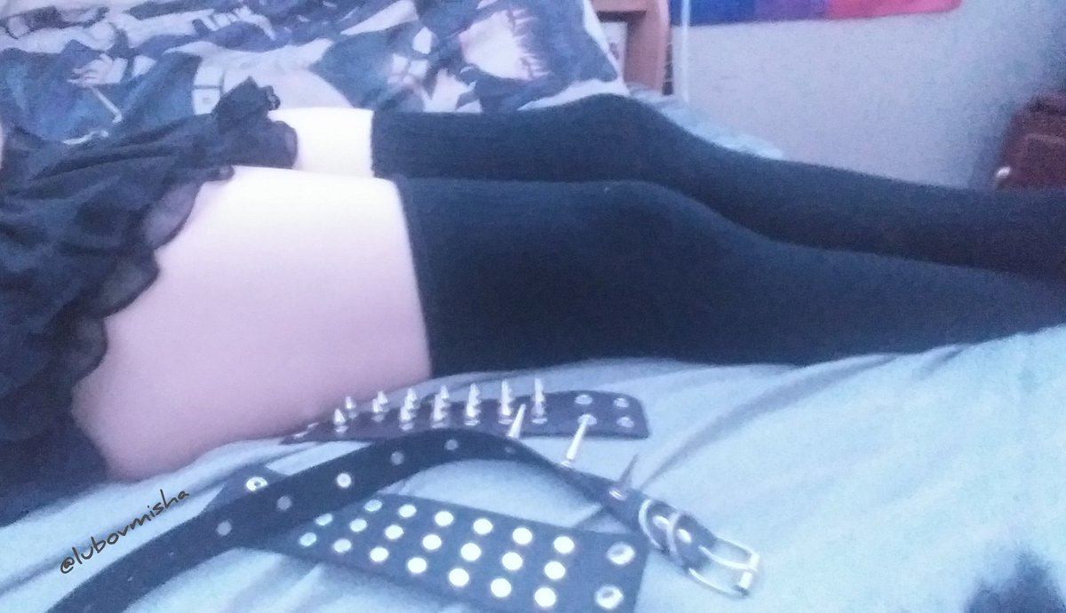 So I heard you all like skirts and high thighs #femboy #trap #goth.