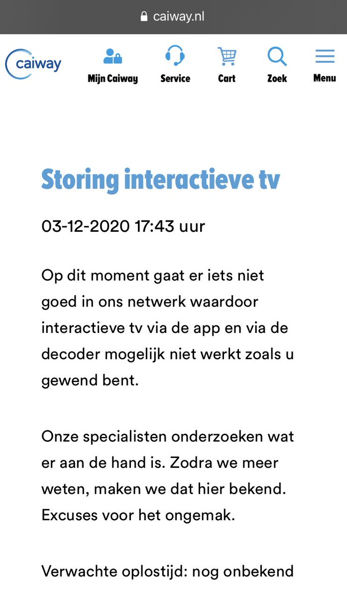 Lekker ⁦<a href="/Caiway/">Caiway</a>⁩  Ik wil Feyenoord kijken. Beetje opschieten graag.