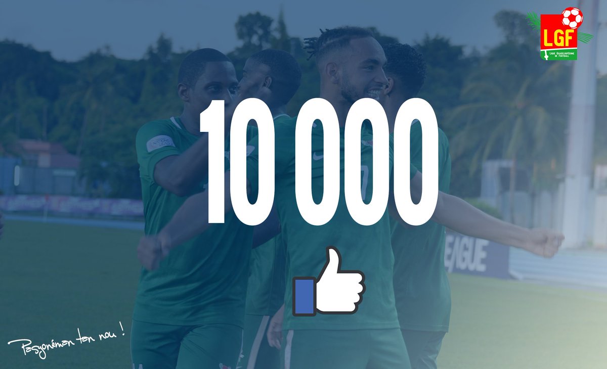 LGF971's tweet photo. #SocialMedia
La #TeamLGF s'agrandit encore ! Notre page officielle Facebook vient de passer la barre des 10 000 abonnés. Si tu n'es pas encore abonné, c'est maintenant !↩️
https://t.co/oqIbEONX5Z
PS : un maillot des Gwada Boys est à gagner au passage😘
#PasyonémanTanNou https://t.co/lJIMnkWmRK