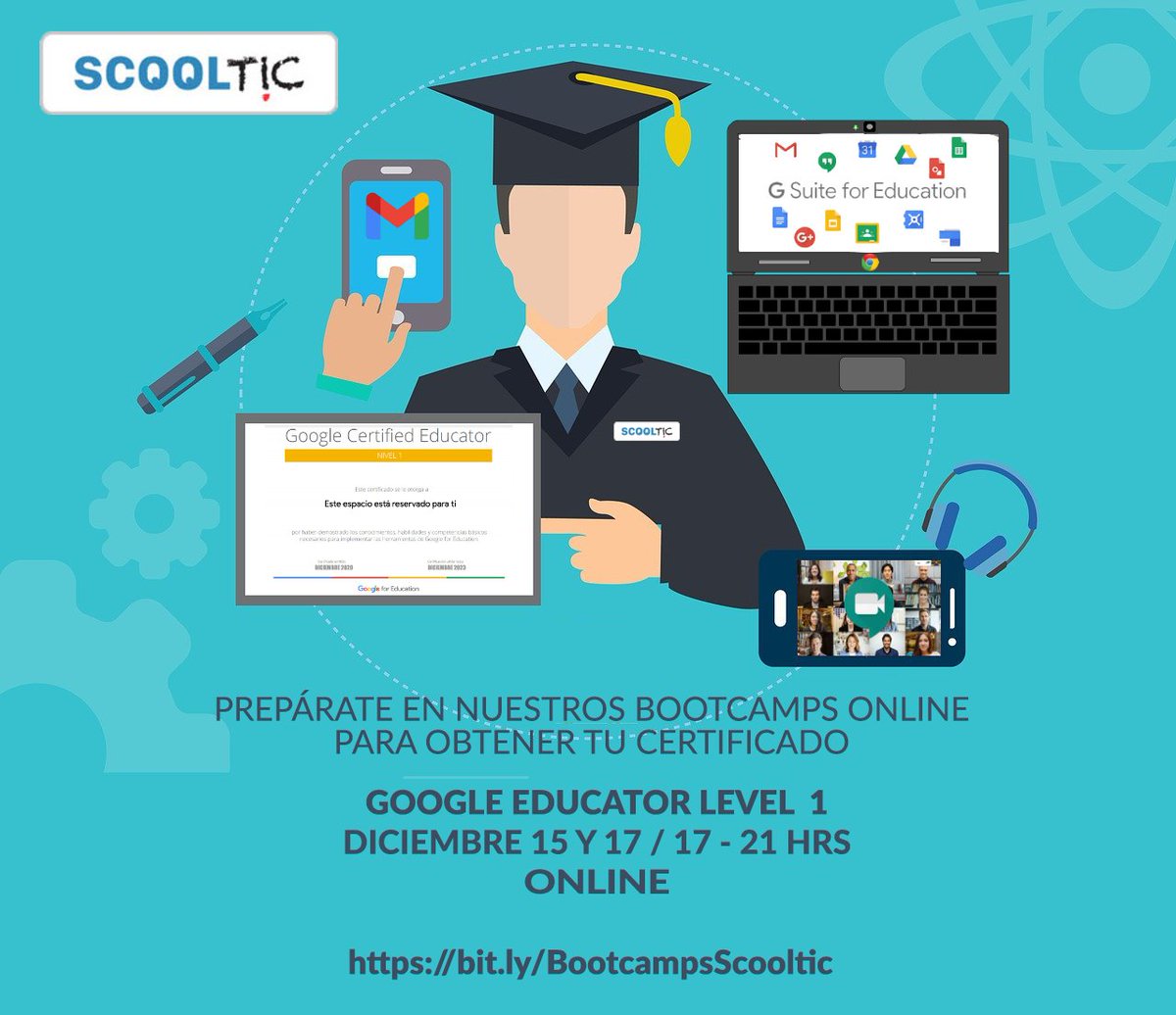 ScoolTic's tweet photo. #Bootcamp #GSuite #Scooltic 2020: Más de 500 profesores en la Comunidad Valenciana ya disponen de su certificación como Google Educator Level 1, no pierdas la oportunidad de conseguirlo. Información: https://t.co/goU2WMfUpt
@campuspdi @eliseovercher @chusohh5 @kgalvan71 https://t.co/x4OcSJ3XMs
