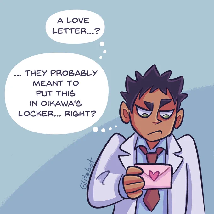 #IwaoiWeek2020 day 3: jealousy 

Iwa-chan gets one (1) confession note and Oikawa loses all chill 