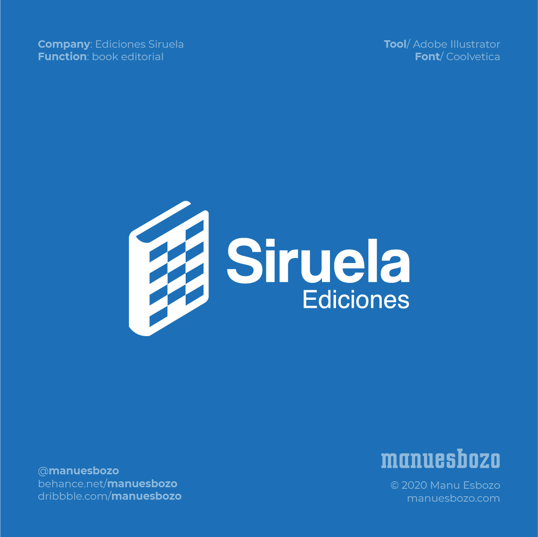 [EDICIONES SIRUELA LOGO]

Company specialized in the compilation of literary works, adapted to the Spanish-speaking language. 

#siruela #ediciones #edicionesiruela #logo #logodesigns #logodesigner #brand #branding #brandidentity #illustrator #manuesbozo