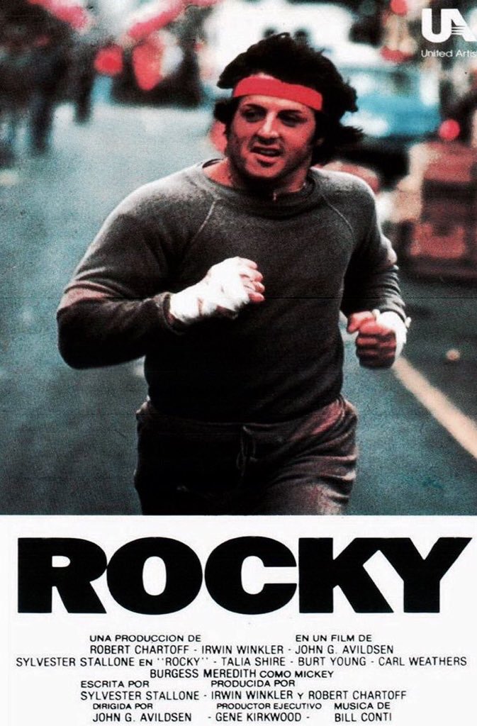retrochenta's tweet photo. Hoy se cumplen 44 años del estreno en EEUU de "Rocky", la película de John G. Avildsen que abrió la mítica saga. https://t.co/1znoyGFslO