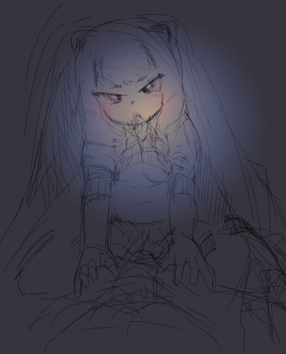 寝室忍び込んで既成事実作るタイプのマーモットさんのラフ 