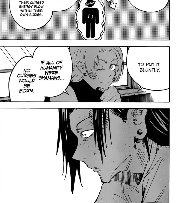 on the topic of geto i fully blame tsukumo for putting ideas in his head and validating his immoral train of thought, irresponsible of her 