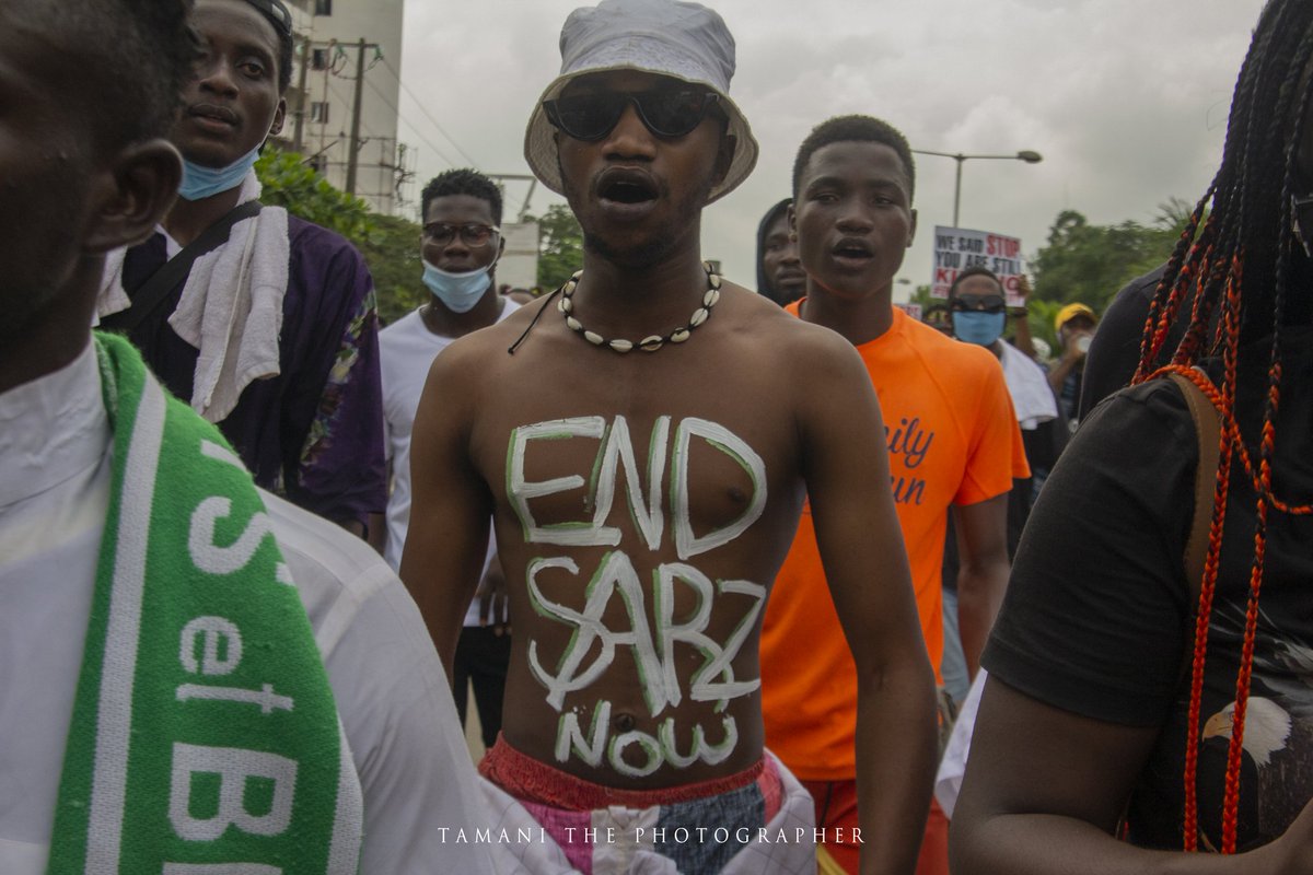 UncleTamanii's tweet photo. WE ARE BACK AND ALL WE WANT IS #EndSARS AND END IT NOW !!!!

✊🏿 📸 

#TRT https://t.co/i3LOzjBtVK
