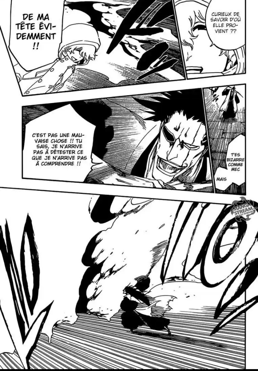 Kenpachi possède une capacité de découpe extraordinaire, la plus grande du Gotei 13 finale , il arrive facilement à découper de la lave ou de l’acier , une frappe à 2 mains de sa part pourrait OS une grande partie des personnages du manga