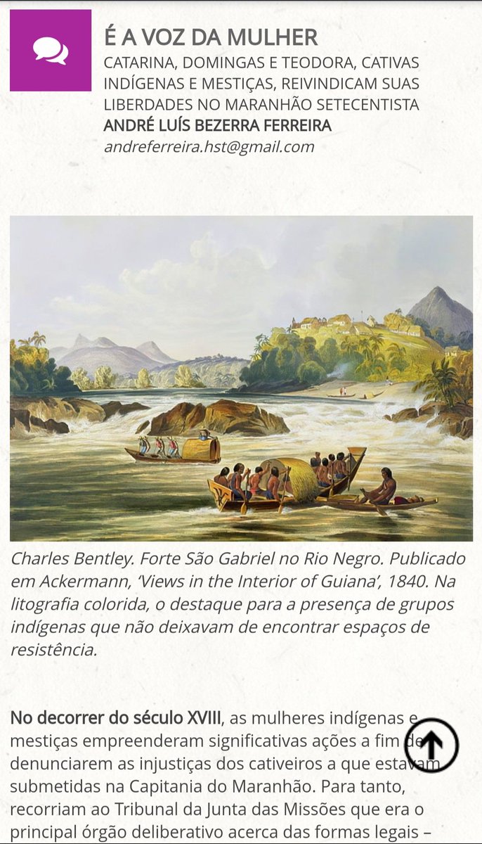 andreluis_bf's tweet photo. Hi dear! A new text of my own was published entitled "Is the voice of the woman". I make a brief analysis of the actions of indigenous slave women who entered the sphere of justice to plead their liberties in the Amazon in the 18th century.Thank you!

https://t.co/ACSjotznPT https://t.co/0vOpnQRSiA