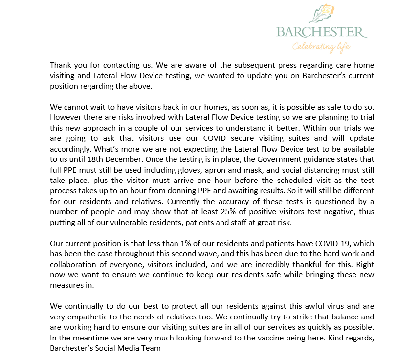 Barchester Healthcare (Barchester_care) / Twitter