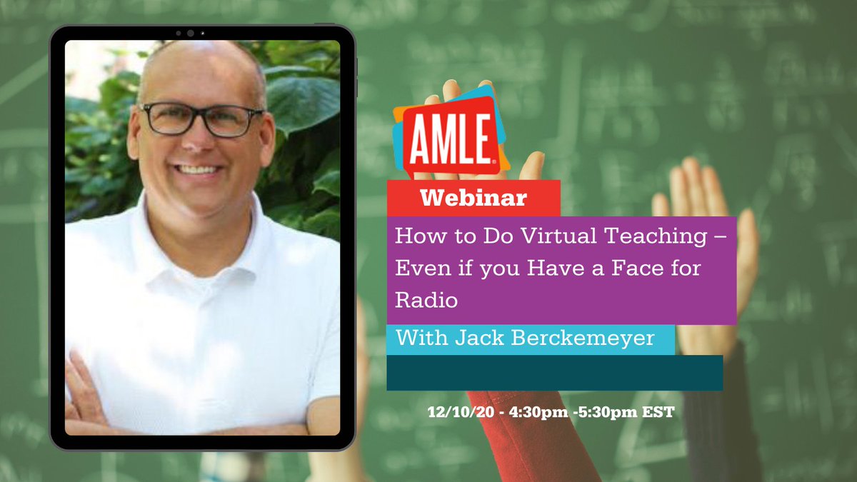 Join us on 12/10 (4:30p-5:30p) as <a href="/JBerckemeyer/">Jack Berckemeyer</a> leads us in a fun #webinar on how to foster student engagement/connection in a #virtuallearning environment bit.ly/2VdDN4y (presented in association with <a href="/pamleorg/">PAMLE</a>) #AMLE #PAMLE #mschat #middleschool