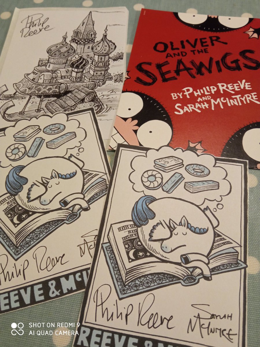LadyScaramanga's tweet photo. Very cool to receive these in the post. Thanks @philipreeve1 and @jabberworks  #signforourbookshops https://t.co/Z6VHbOlvxh
