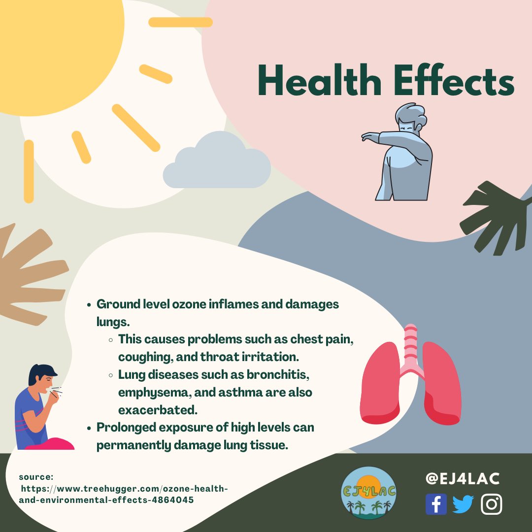 EJ4LAC's tweet photo. Ground-Level Ozone is harmful not only to the environment but your health as well. Swipe to learn more!
#environmentaljustice #groundlevelozone #lacounty

Source: https://t.co/6xriSVImGu https://t.co/HXS3j9IUeA