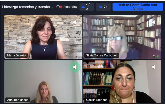 WISELAmerica's tweet photo. Silvia Torres Carbonell, Directora General de WISE Women in STEM Entrepreneurship y María Devoto, Directora Ejecutiva, integraron el panel "Liderazgo femenino y transformación sociodigital" en #PotenciaTuPyMe, junto a Ana Basco, de @INTALBID, y Cecilia Ribecco, de @WEDArgentina. https://t.co/8QkQfWvTIz