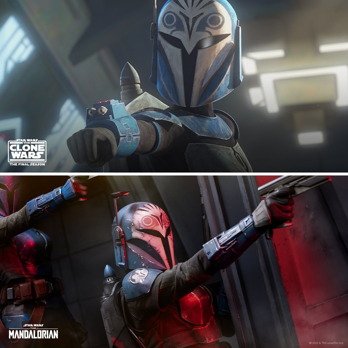 DisneyPlusES's tweet photo. AHHHHsoka* y *Bo-KatAHHHHn* 😱 😱 😱  Nos encantan las conexiones entre #TheMandalorian y  #StarWars: The Clone Wars. https://t.co/ZiHHScdbUS