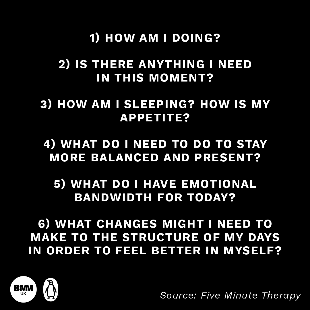 bmm_uk's tweet photo. DEAR DECEMBER ...

For "Dear December" we've teamed up with @PenguinUKBooks to share weekly practical psychotherapy exercises from the book  #fiveminutetherapy on how check in on ourselves and find our calm.

So make sure you screenshot and share !💫 https://t.co/ITzw32AwKW