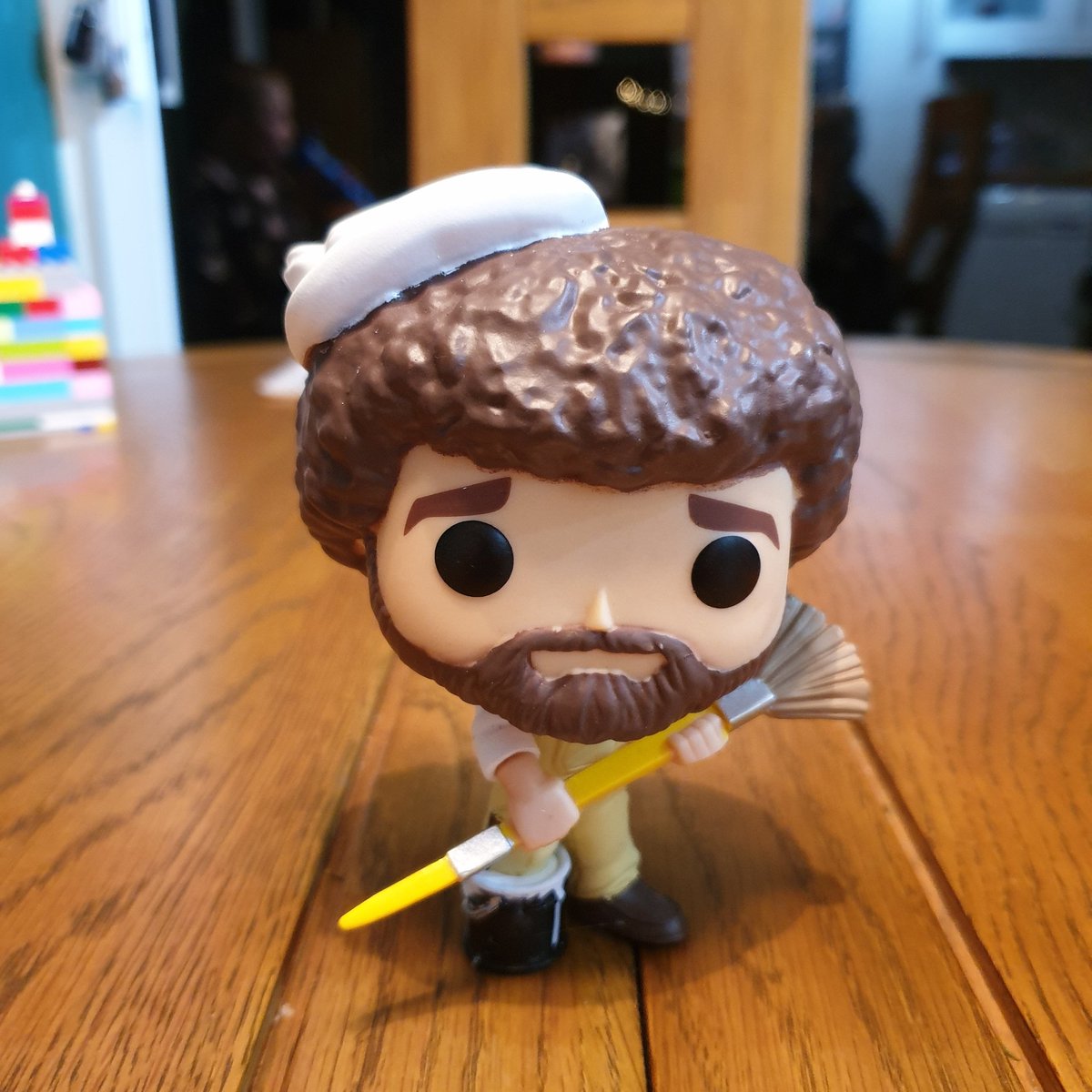 Two very good friends bought me this Bob Ross funko today! #bobross #funko #FunkoPop #joyofpainting #legend