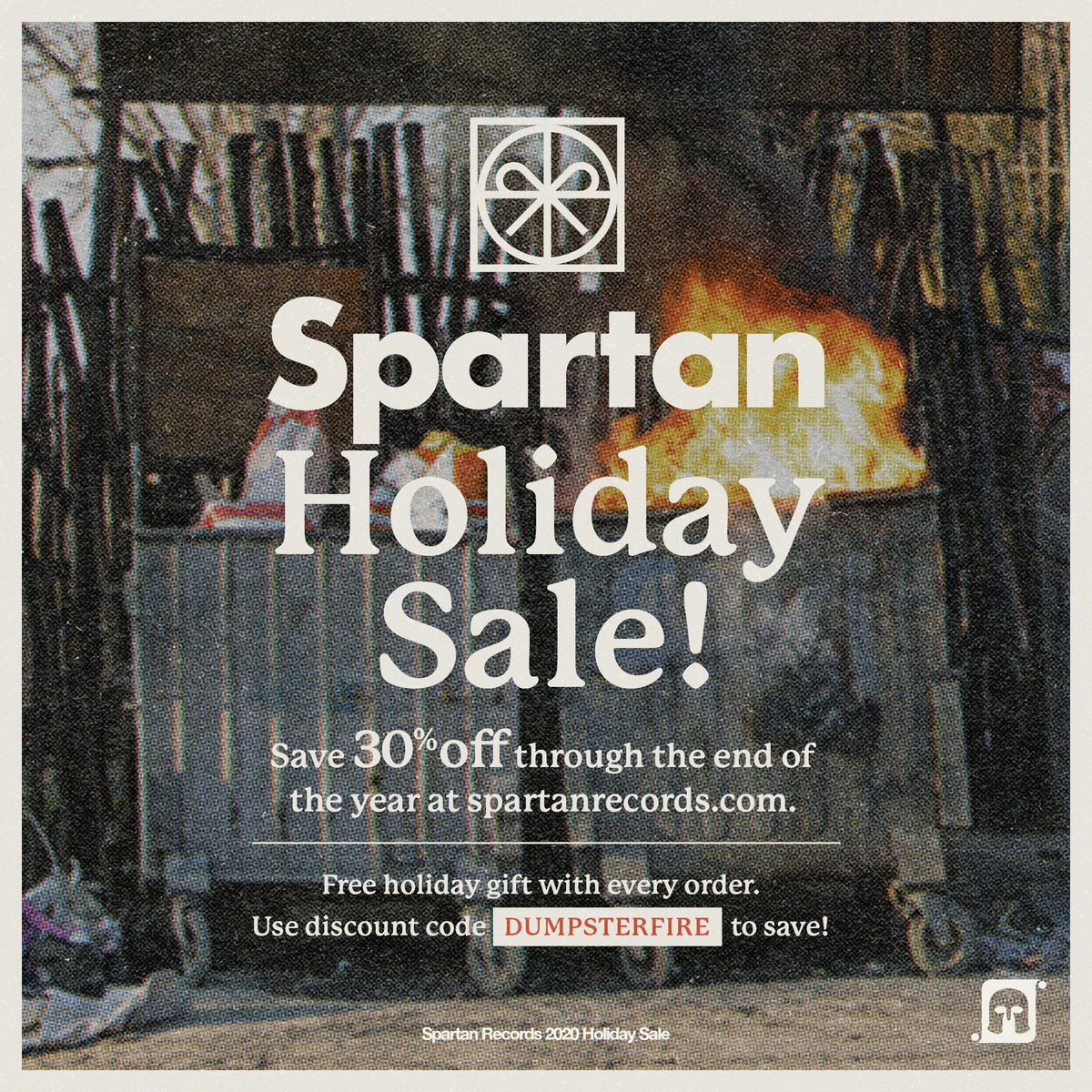 Let’s face it, 2020 has sucked…bigtime, but brighter days are ahead and we’re hellbent on finishing the year on a high note. We’ve launched our annual holiday sale and we’re slashing prices and offering 30% off almost everything at spartanrecords.com. Cheers! 🎁