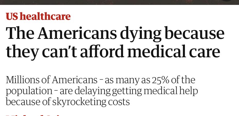 “Yeah but death panels” listen, we already have that here. Insurance companies decide what they will cover and pharmaceutical companies jack up prices so the poor can’t get them. Those “death panels” are just privatized here.