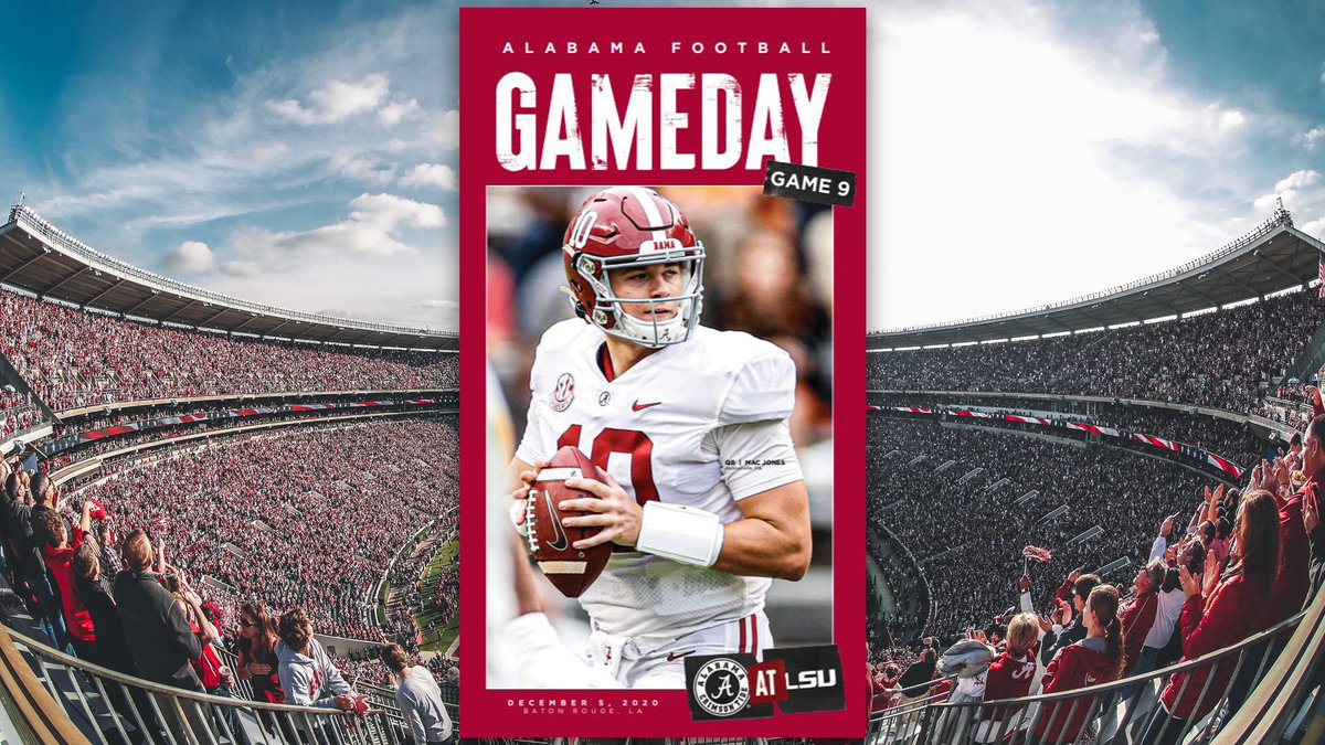 The Tide is headed to Baton Rouge this weekend.
View your @AlabamaFTBL program here 📲 https://t.co/ZHh03sticA https://t.co/zGeZndybYH