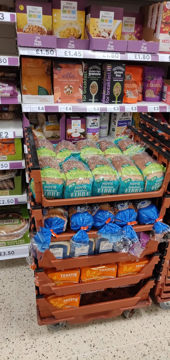 Come on <a href="/Tesco/">Tesco</a> #Musselburgh 🙄 Only place you have to move trays of bread and wheat on a regular basis to get into the gluten free stuff!