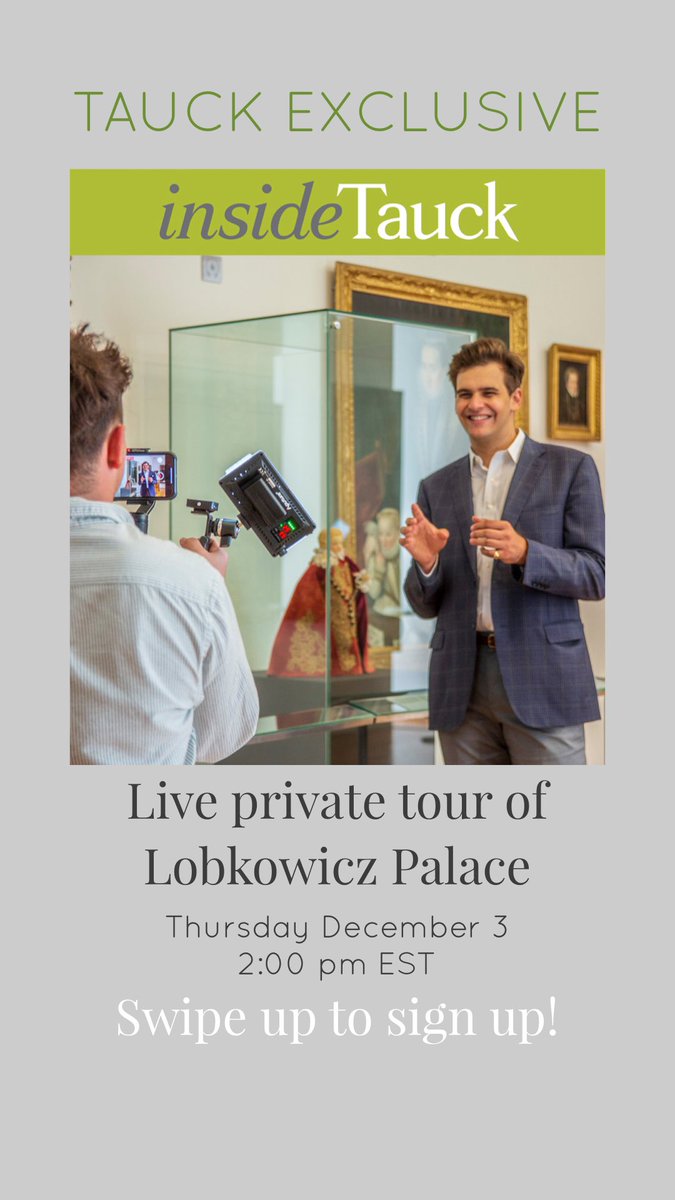 Tauck (@tauck) on Twitter photo We’ll be LIVE in about 10 minutes with @Houseoflobkowicz on Facebook! Join us, 2pm est We’ll be LIVE in about 10 minutes with @Houseoflobkowicz on Facebook! Join us, 2pm est