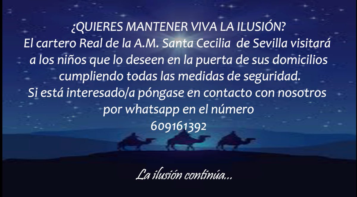 🔴Queremos agradecer a los compañeros de Arte sacro por hacerse eco de la noticia del cartero real de Santa Cecilia..
!No dudes en ponerte en contacto con nosotros !
Un año más lleváremos la ilusión de la navidad a los más pequeños
⬇️⬇️⬇️
https://t.co/iDtfC5u6wj https://t.co/gpkPBvkc4r